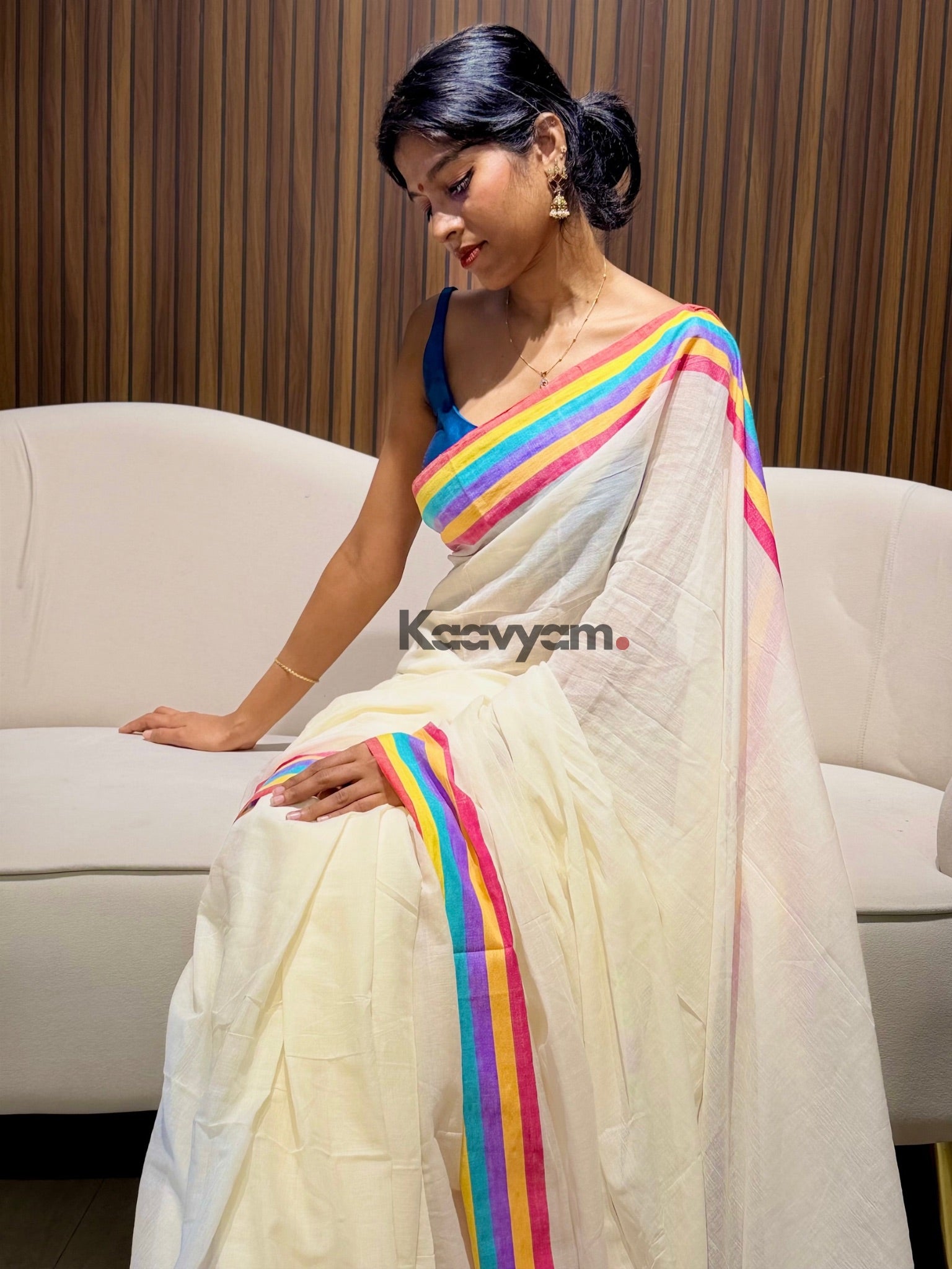 Rangeela Kara Mul Cotton Saree