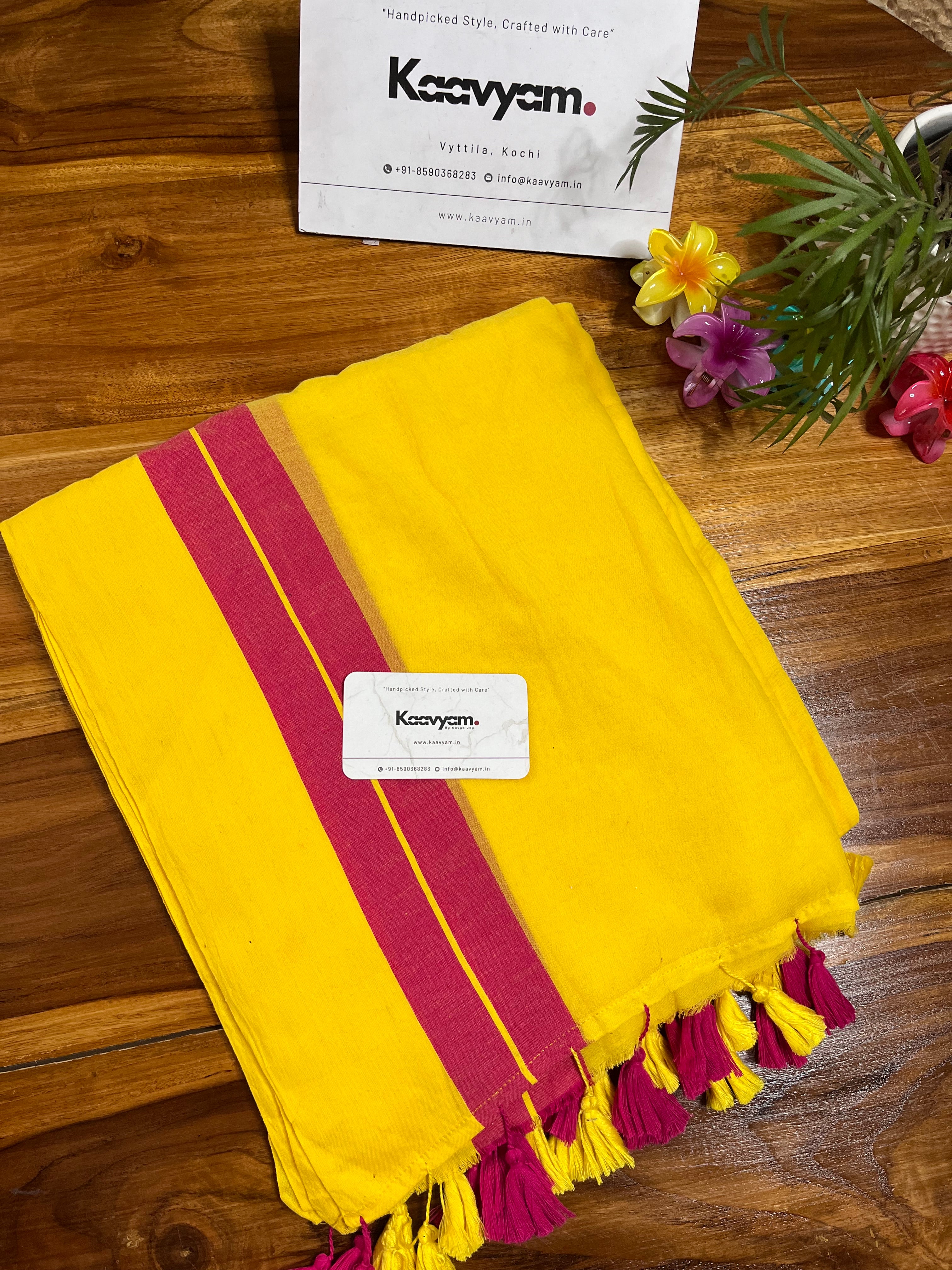 Manjal Mul Cotton Saree