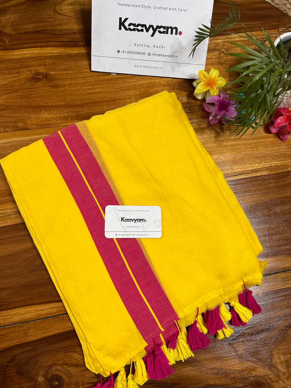 Manjal Mul Cotton Saree