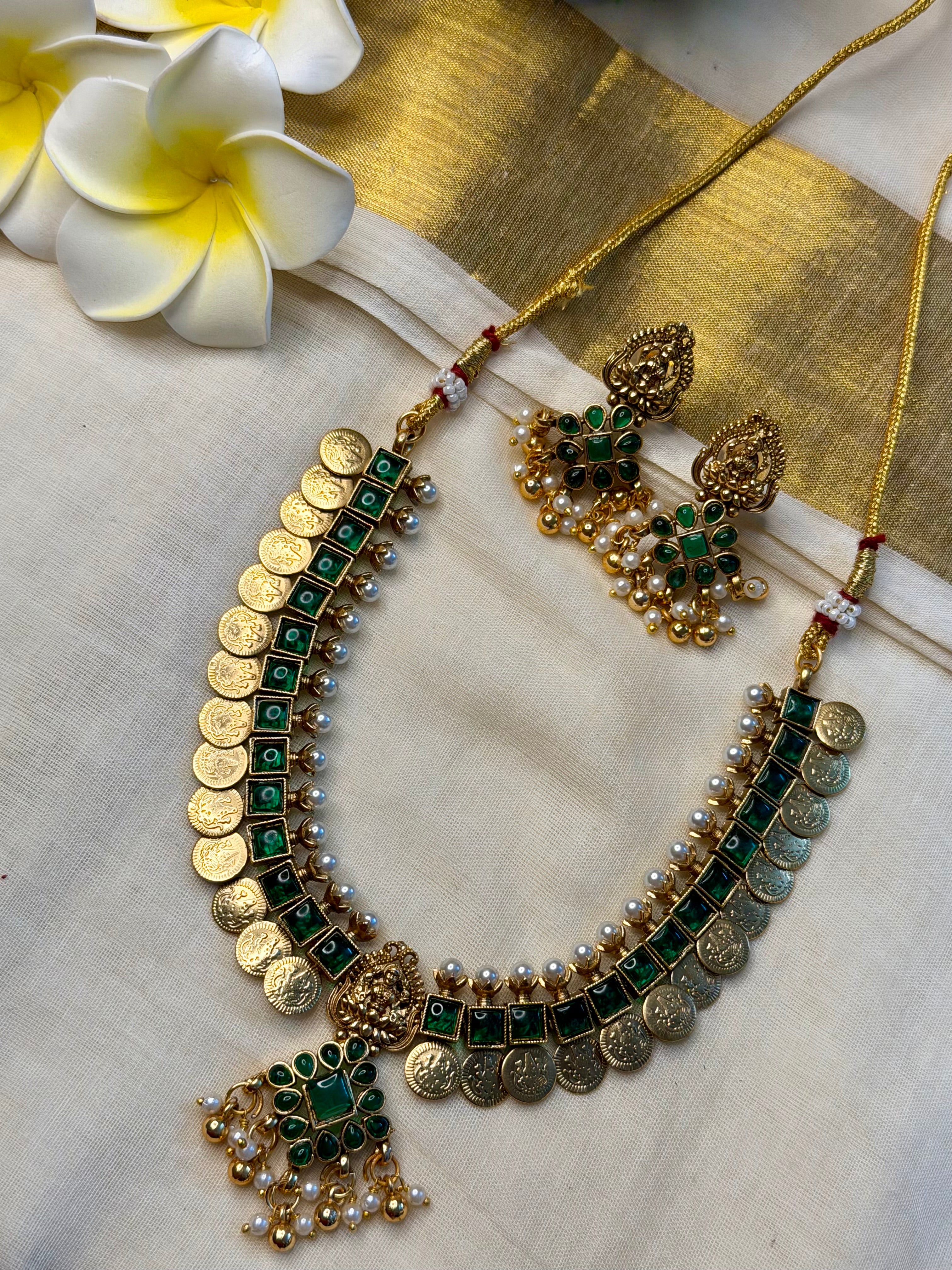Fusion Lekshmi Coin Necklace