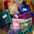 Tissue Sequins Saree with Big Tassels