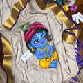 Little Krishna Handpainted Saree