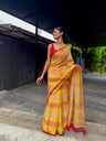 Manjal Check Mul Cotton Saree