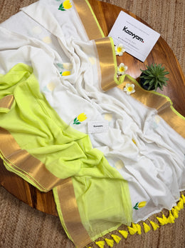 Neon Tulip Kasav Saree