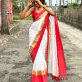 Broad border Kasav & Kara Saree