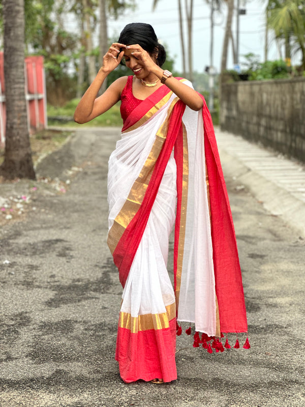 Broad border Kasav & Kara Saree