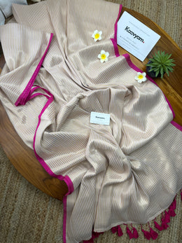 Pink Line Tissue Silk Saree