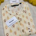 MANDARIN COLLAR CREAM KURTI