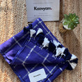 Violet Check Mul Cotton Saree