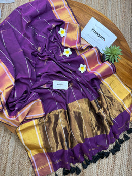 Parrot Motif Mul Cotton Saree