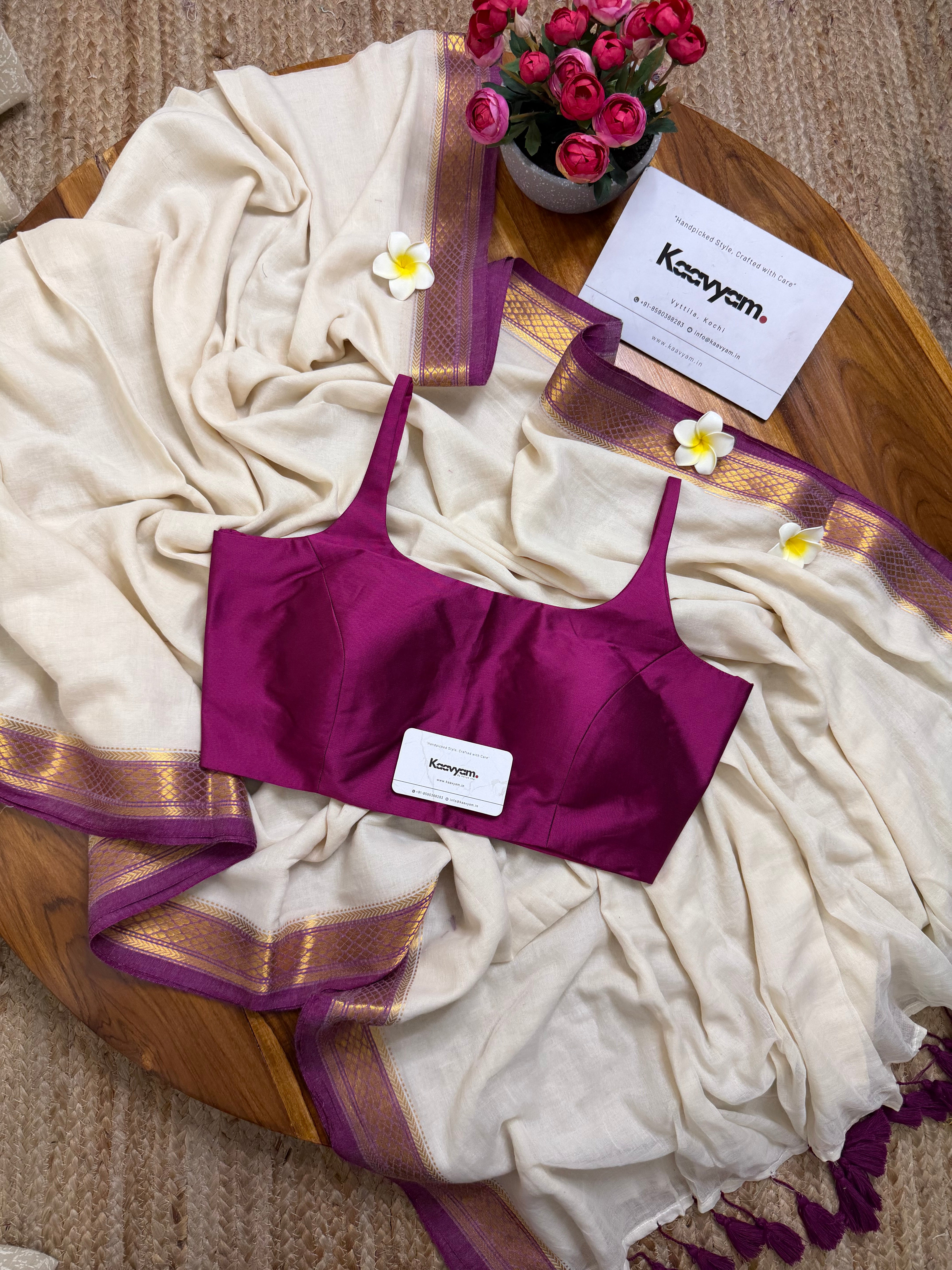 Veli Kasav Mul Cotton Saree