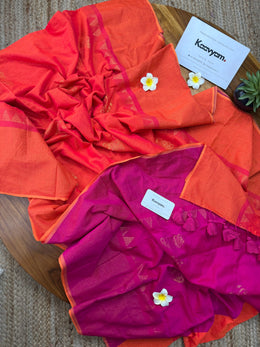 Tangerine Pink Saree