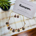 Coin Charm Necklace & Earrings