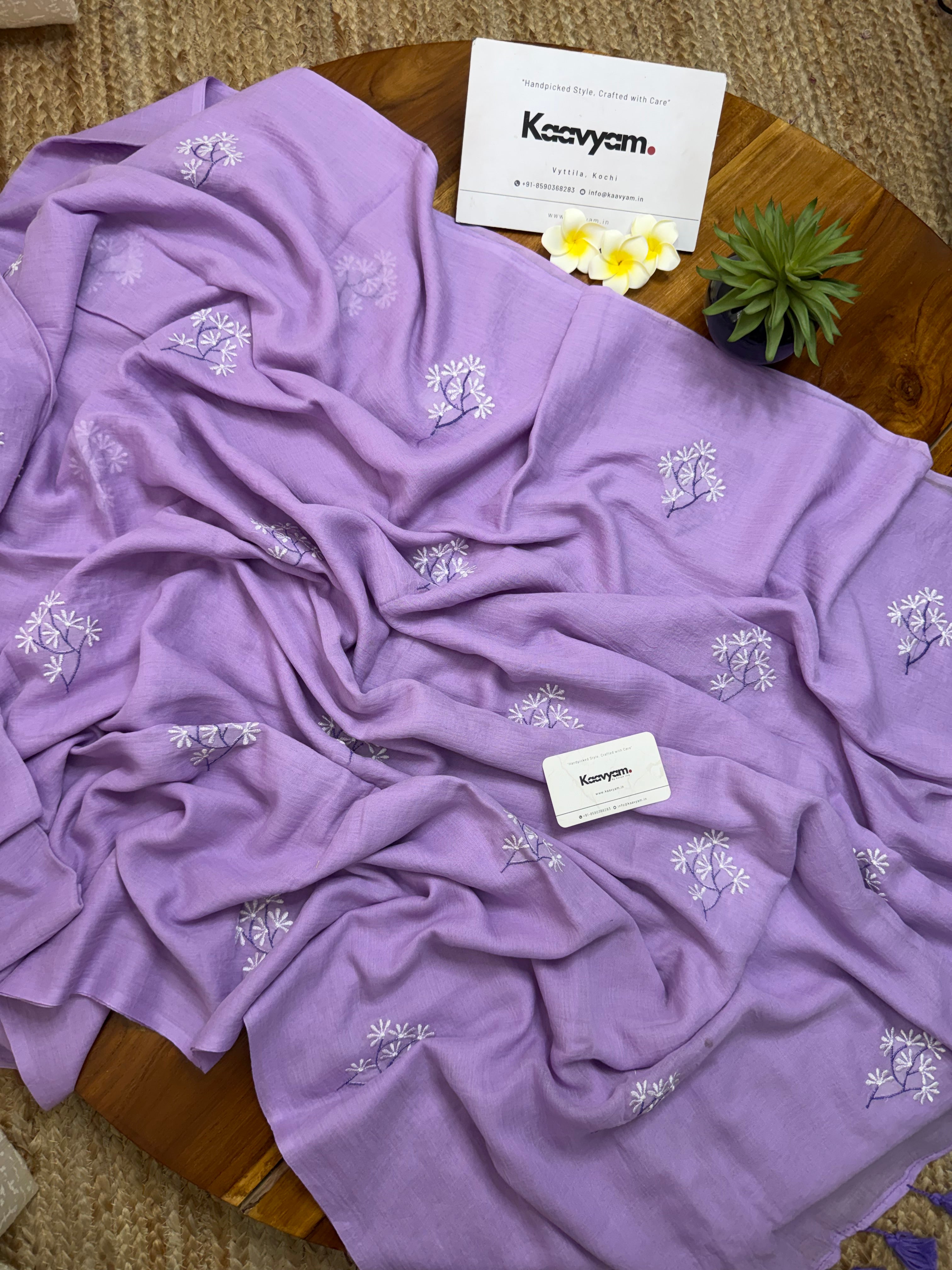 Lavender Meadow Saree