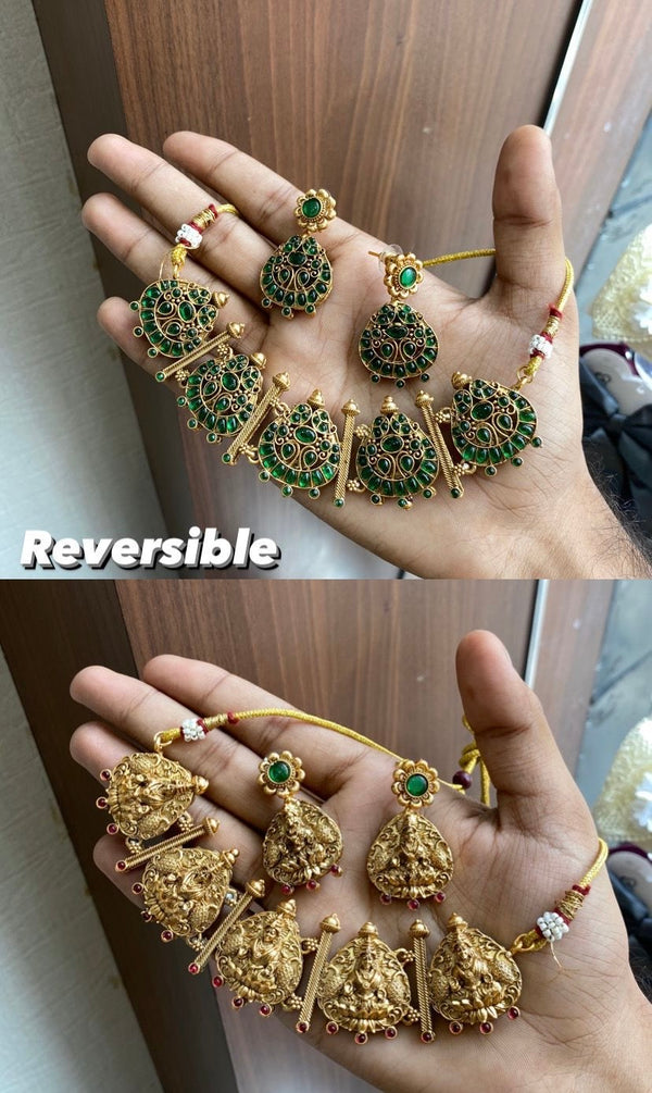 Reversible Necklace & Earrings