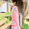 Rainbow  Mul Cotton Saree