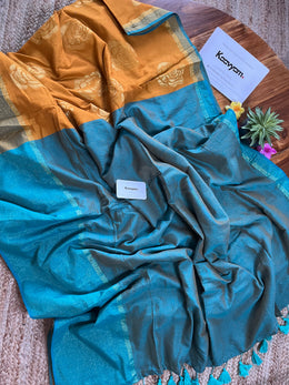 Floral Motif Cotton Zari Saree