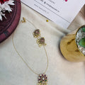 Invisible Lotus Neckpiece & Earrings