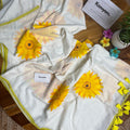 Sunflower Handpainted Mul Cotton Saree - MANKA
