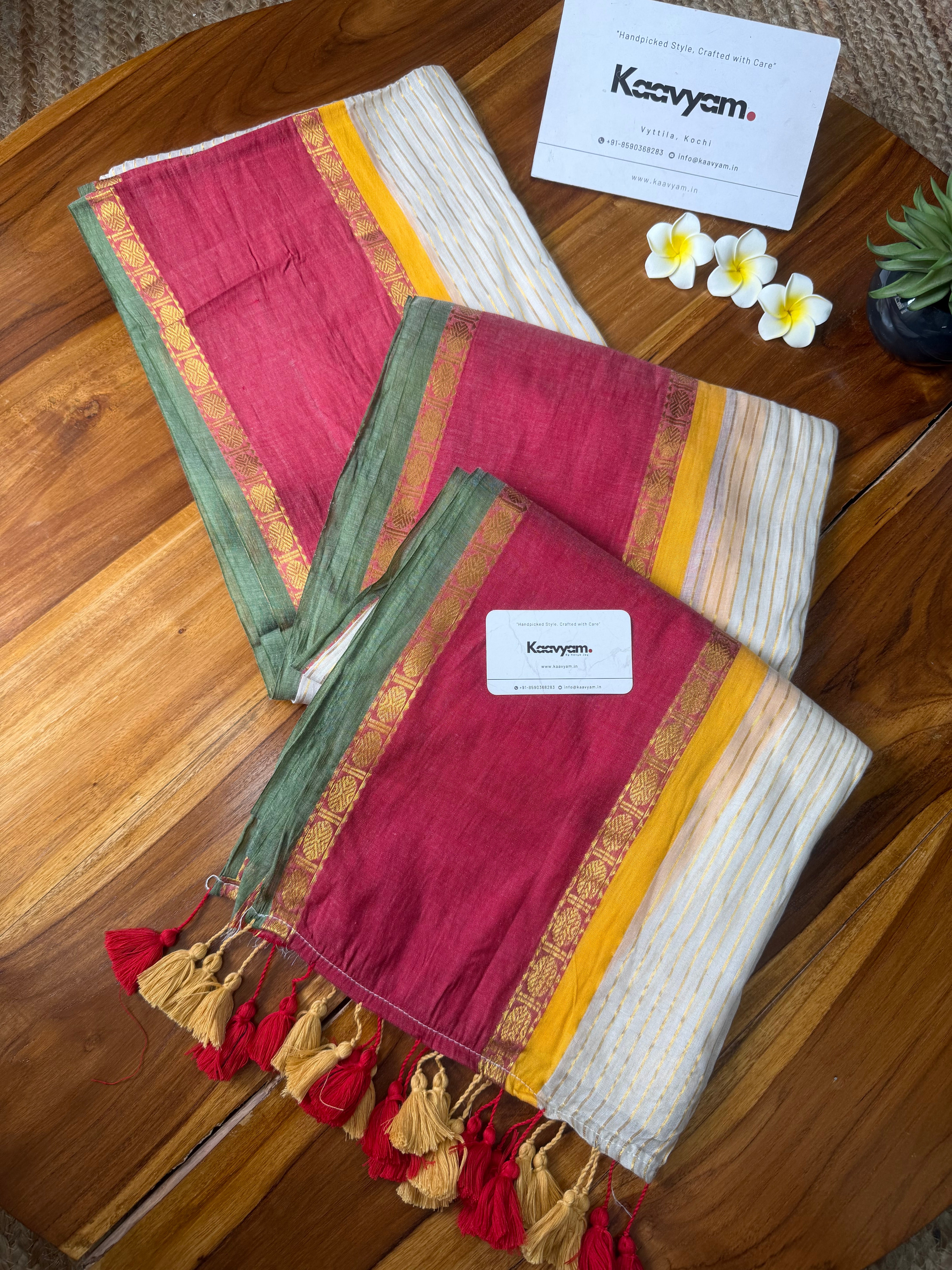 Chenthara Kasav Saree
