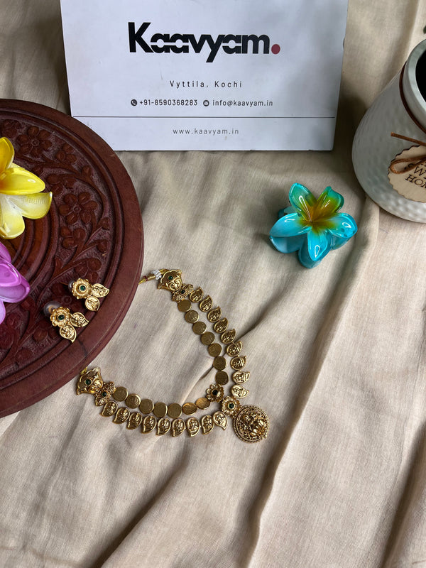 Lakshmi Layer Coin Neckpiece & Earrings
