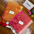Floral Motif Mul Cotton Saree - Manka