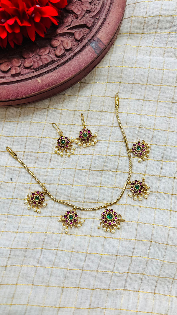 Flower Drop Necklace