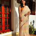 Mul Cotton Check Saree