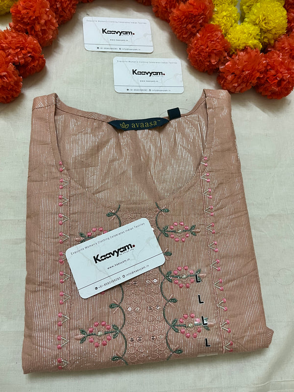 Shimmer peach kurti