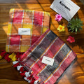 Multi Color Silver Check Mul Cotton Saree