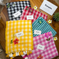 Checks Blossom Mul Cotton Saree