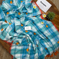 Cyan Grace Heart Mul Cotton Saree