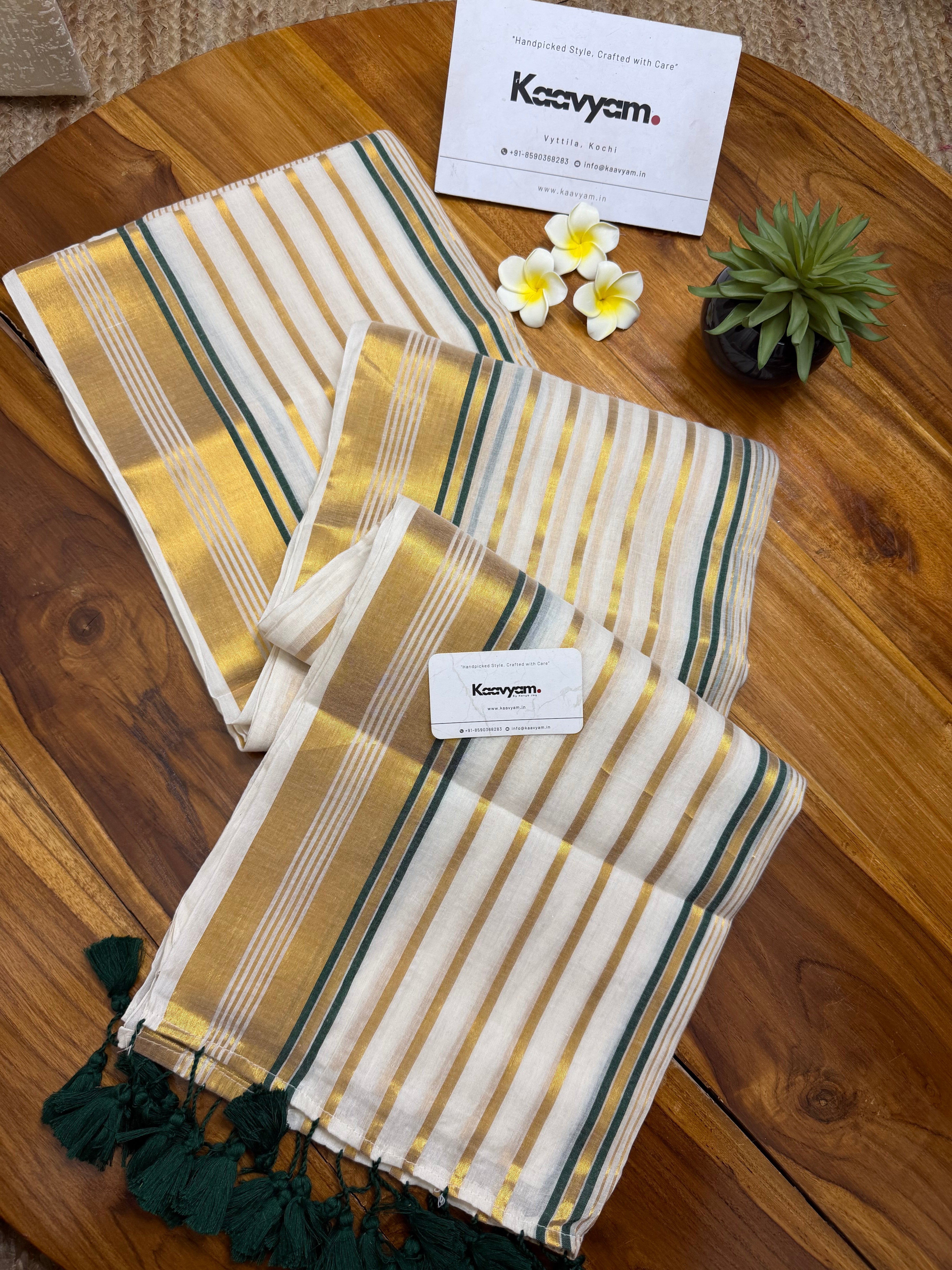 Thulasi Kara Mul Cotton Saree