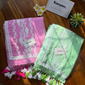 Floral Lace Mul Cotton Saree