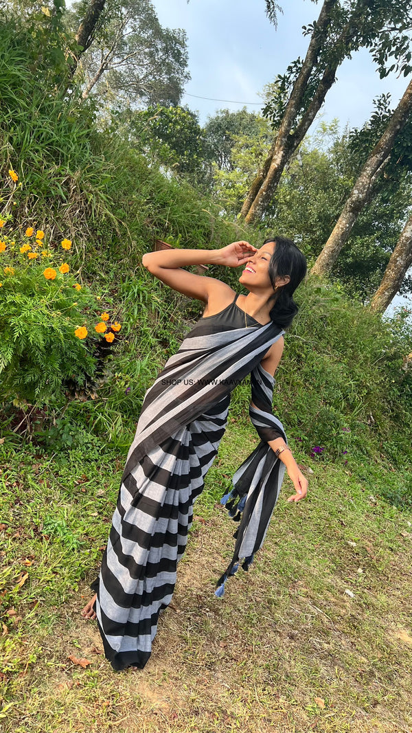 Mul Cotton Stripes Saree