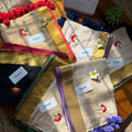 Marigold Embroidery Kerala Kasav & Kara Mul Cotton Saree