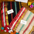 Multi Color Stripes Mul Cotton Saree