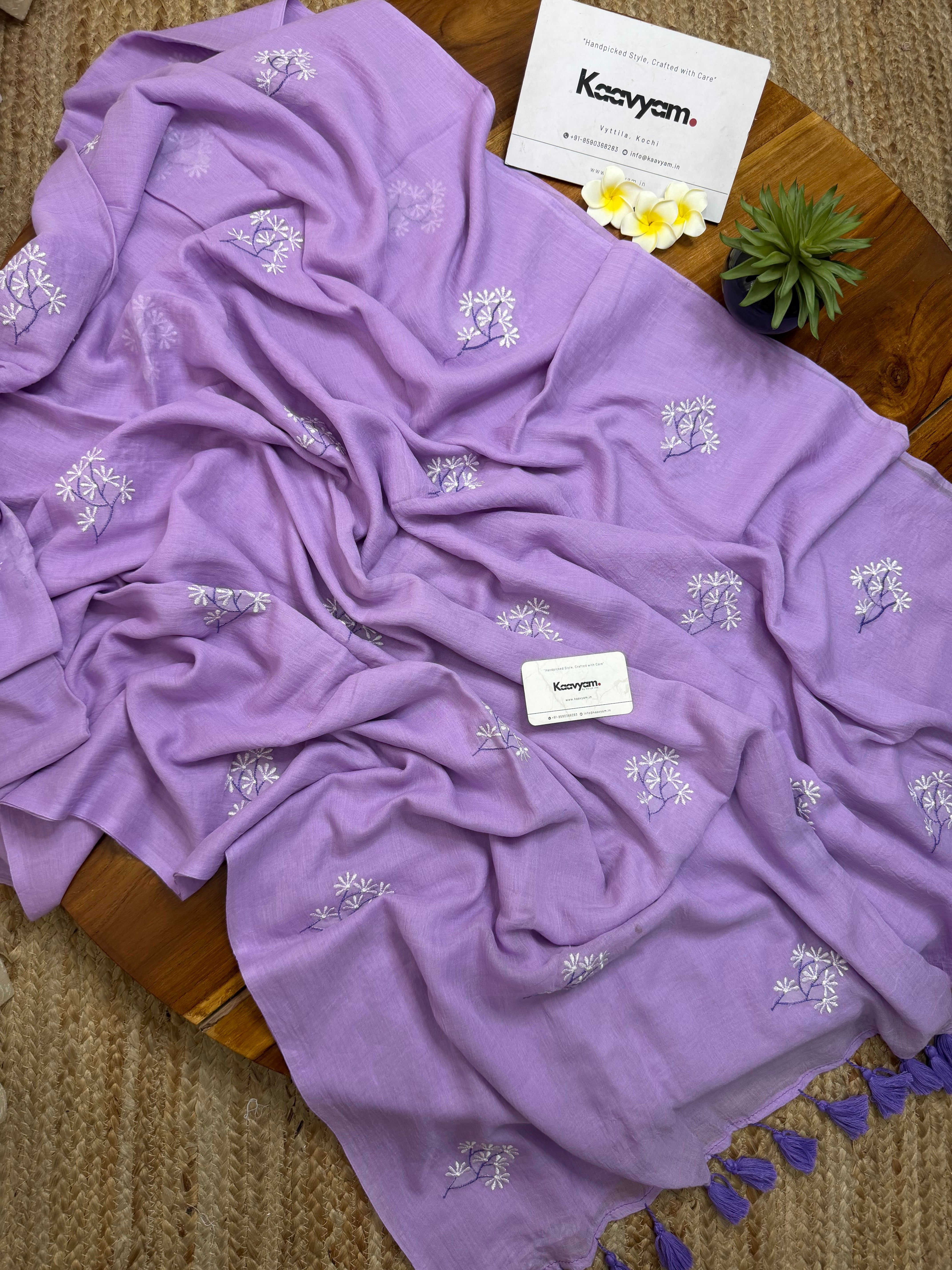Lavender Meadow Saree