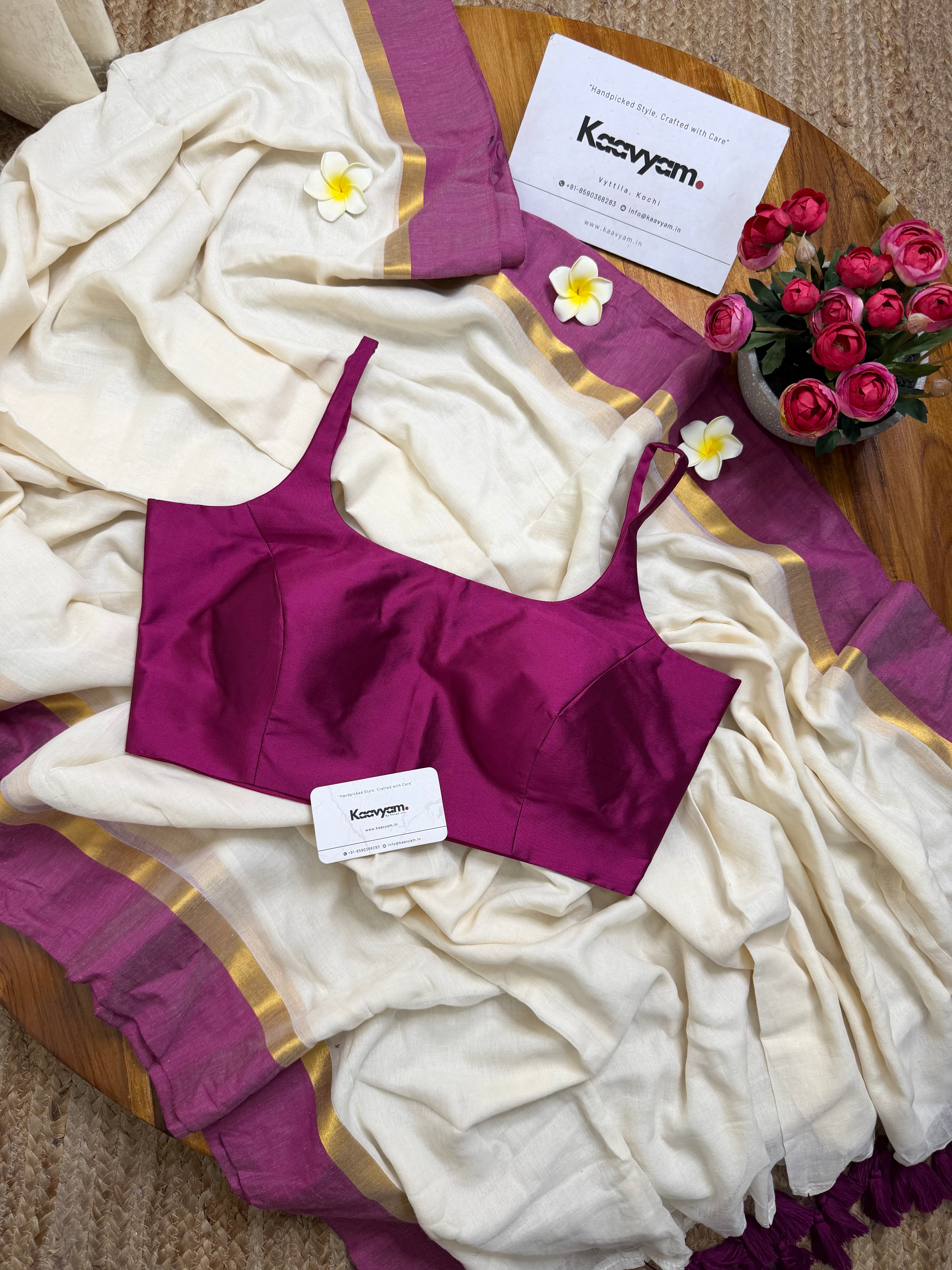 Wine Kasav Bloom Saree