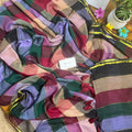 Multi Checks & Stripe Mul Cotton Saree