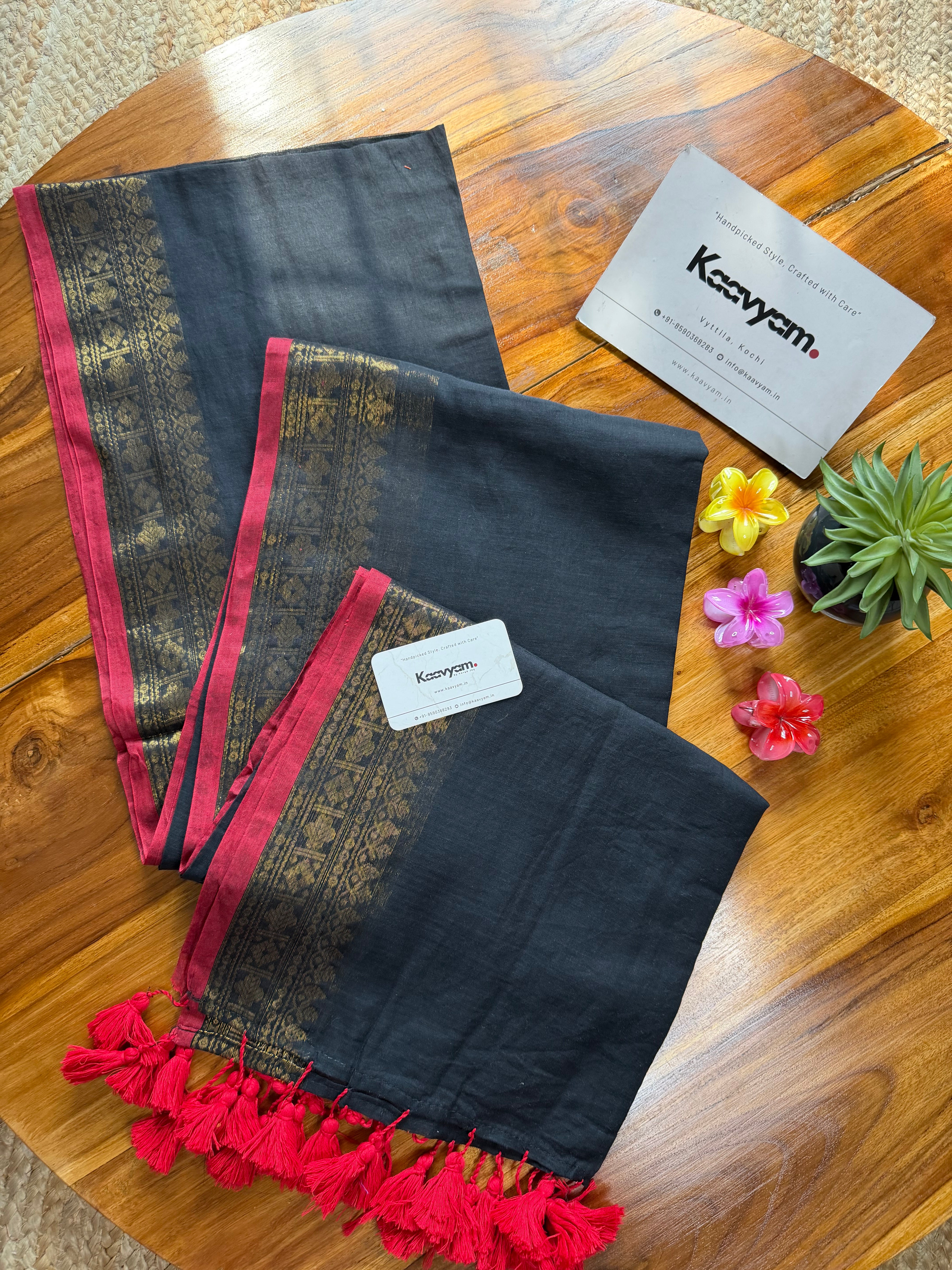 Black Mul Modal Saree