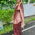 Half & Half Sequins Tissue Pallu Saree