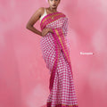 Gingham Kanchi Saree