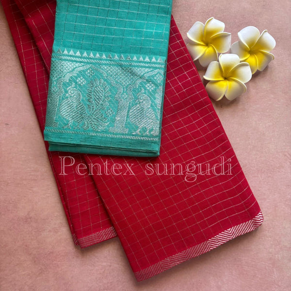 Sungudi Check Small border Saree & BP