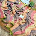 Latte Stripes Linen Saree