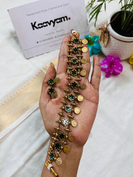 Coin Enamel Layer Neckpiece & Earrings