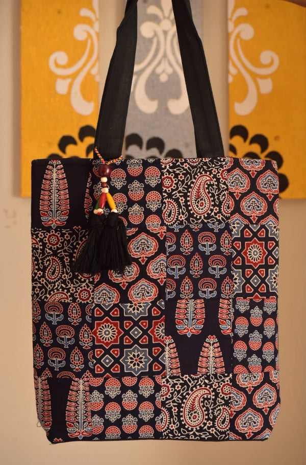 Handmade Ajrakh Tote Bag