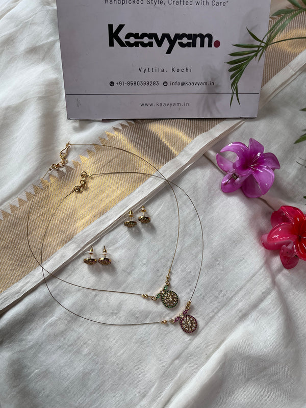 AD Invisible Neckpiece & Earrings