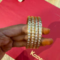 White Stone  Bangles