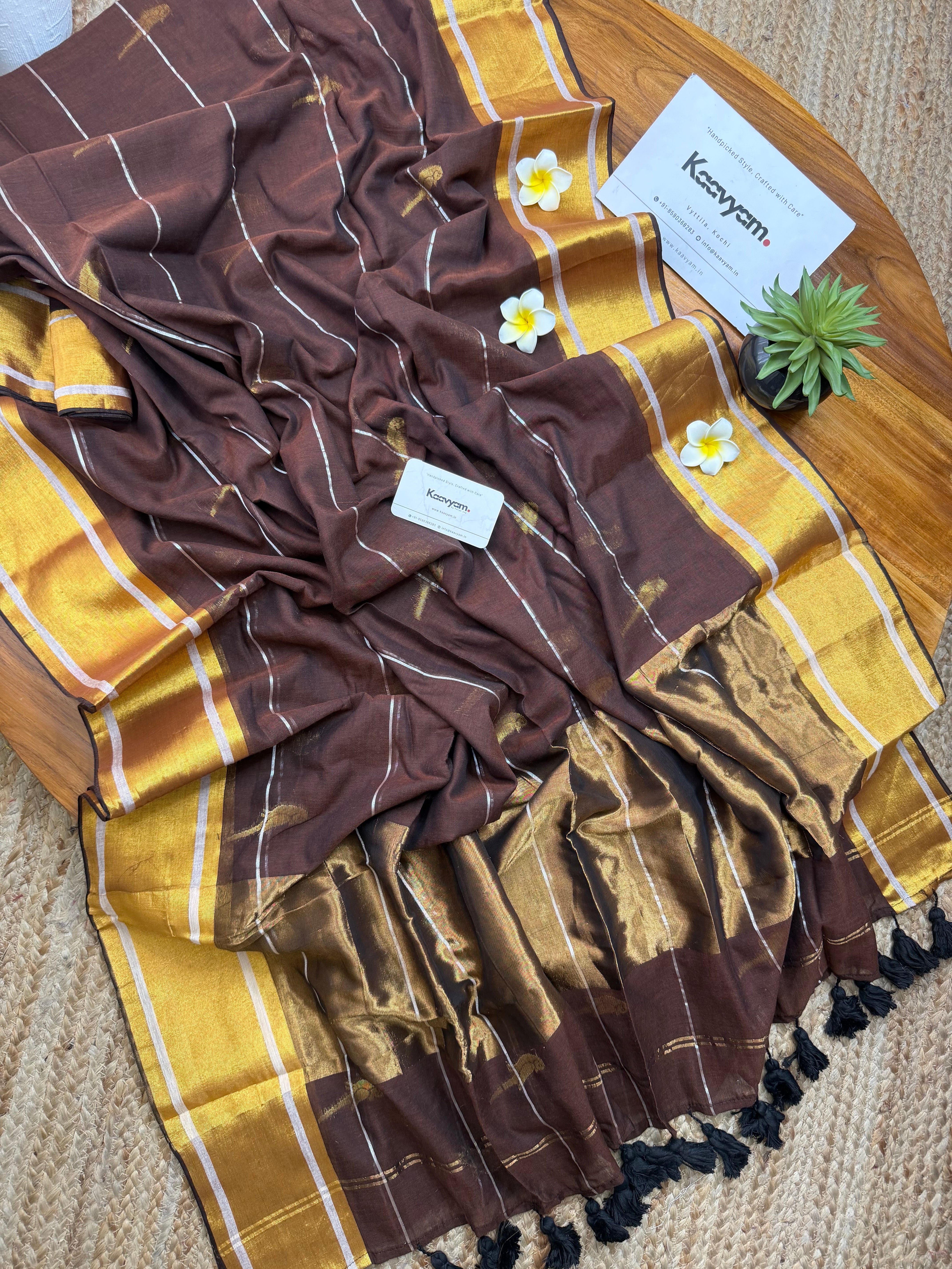 Parrot Motif Mul Cotton Saree